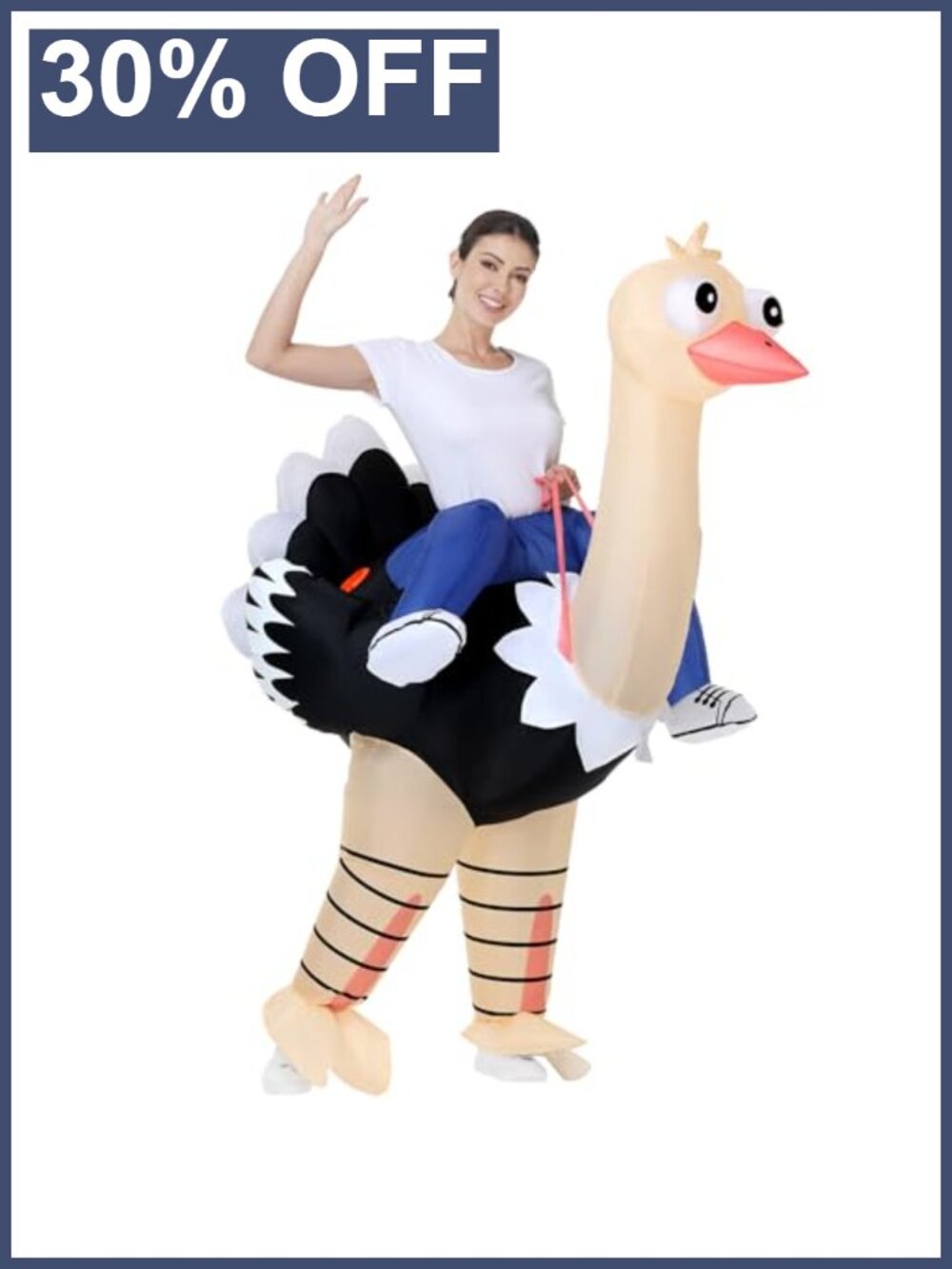 Inflatable Ostrich Costume Adult Blow-Up Suit for Halloween Cosplay Party